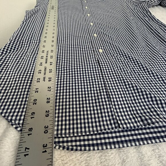 Polo Ralph Lauren Men Performance Gingham Button-Up Long-Sleeve Shirt Large Blue - Picture 8 of 8
